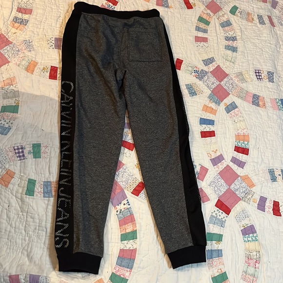 EUC Calvin Klein heather grey/black matching hoodie & jogging pants set Sz S 8 - Picture 9 of 11